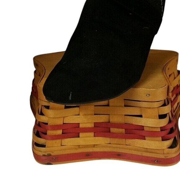 Massimo Black Faux Suede Ankle Booties Wedge Heel Gold Buckle Side Zip - Picture 6 of 6